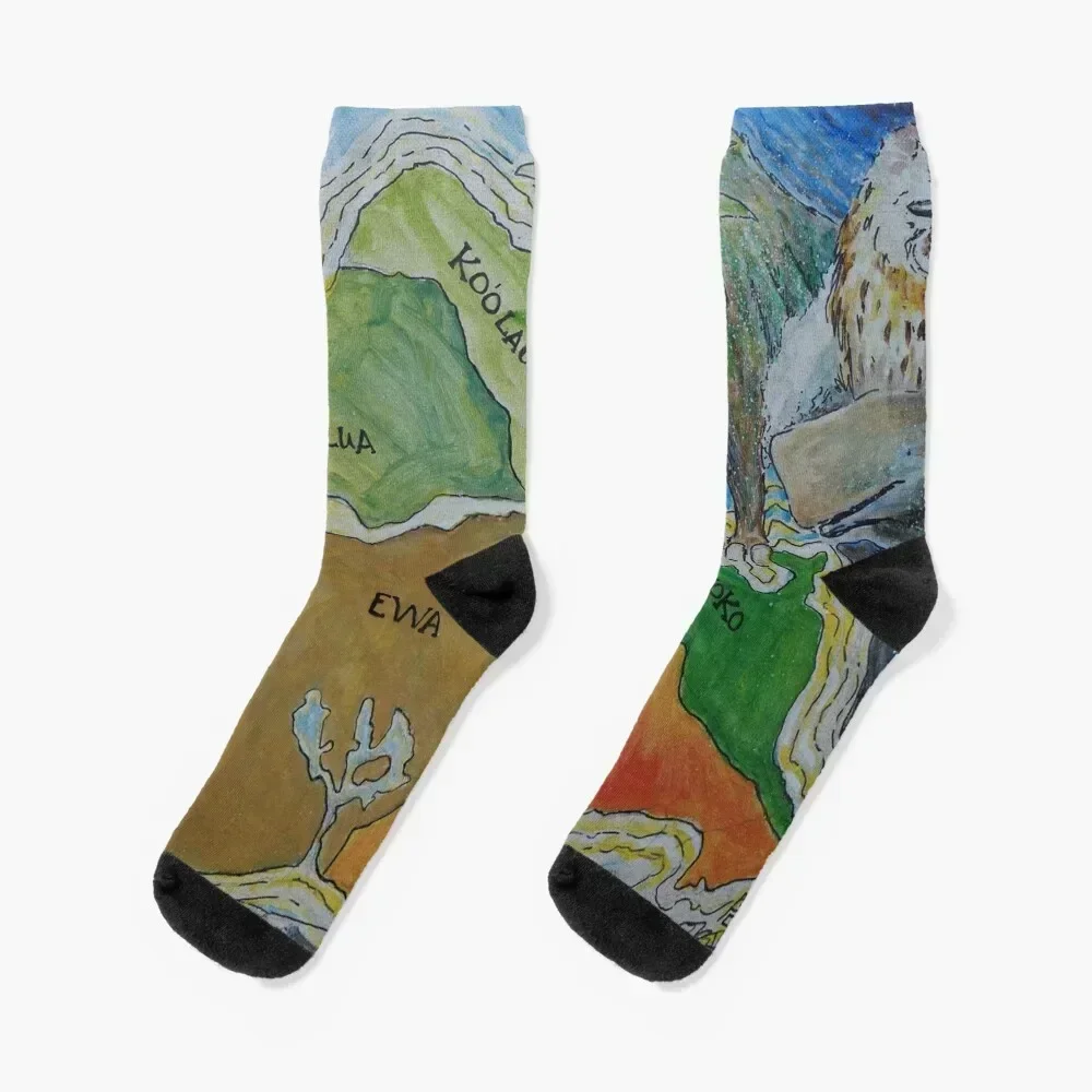 

Moku o Oahu Socks Wholesale Thermal man winter shoes floral Socks Ladies Men's
