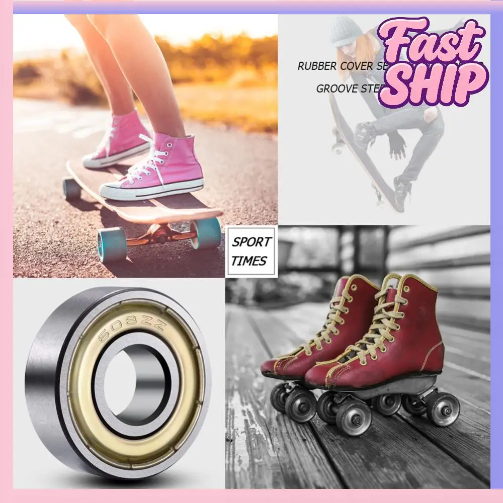 

10 шт. 608ZZ радиальный шарикоподшипник с двойным экраном, шарикоподшипники для скейтборда, шарикоподшипники для скейтбордов, роликовых коньков, скутеров