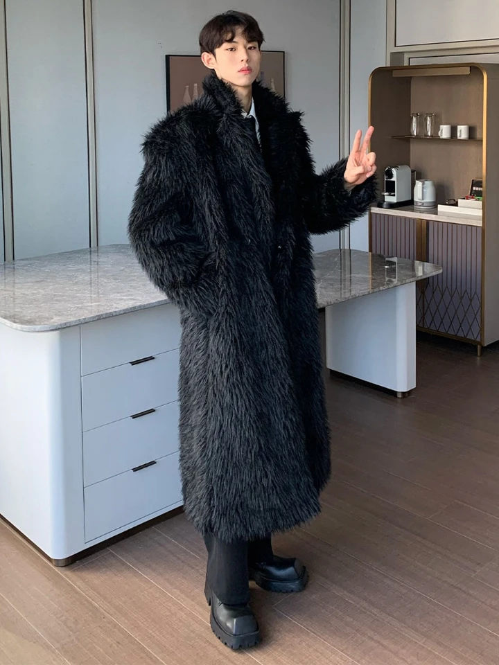 Winter High Quality Warm Thick Anti-freeze Long Faux Fur Jacket