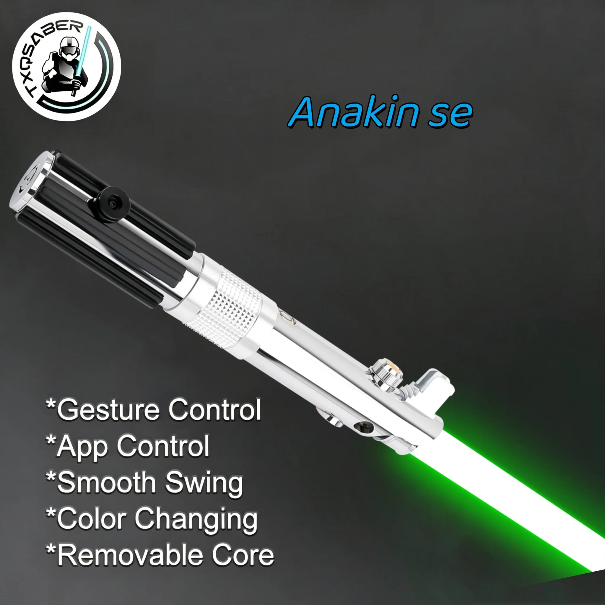 TXQSABER Anakin SE SNV4 Light Saber Hilt Pixel Light Blade Smooth Swing Multiple Sounds RGB LED Battle Light Sword Cosplay Prop