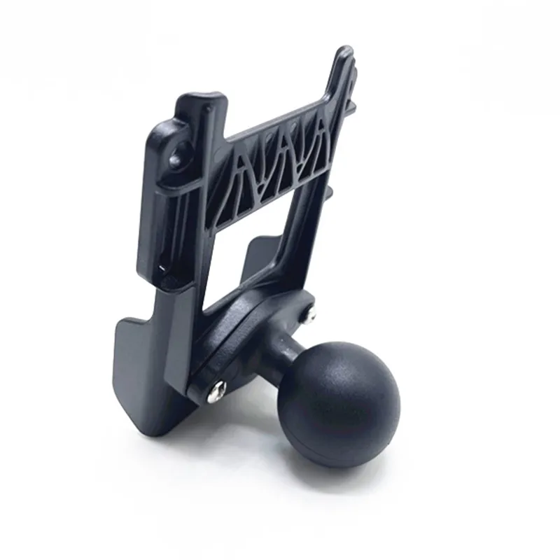 With 1.5 Inch rubber ball Diamond Plate Radio Holder with Belt Clip for Car Motorcycle Interphone