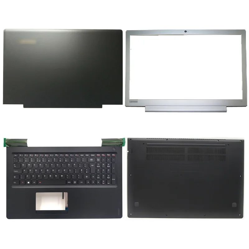 NEW Laptop  LCD Back Cover For Lenovo Ideapad 700-17 700-17ISK Front Bezel/Palmrest With Keyboard /Bottom Case Silver Black