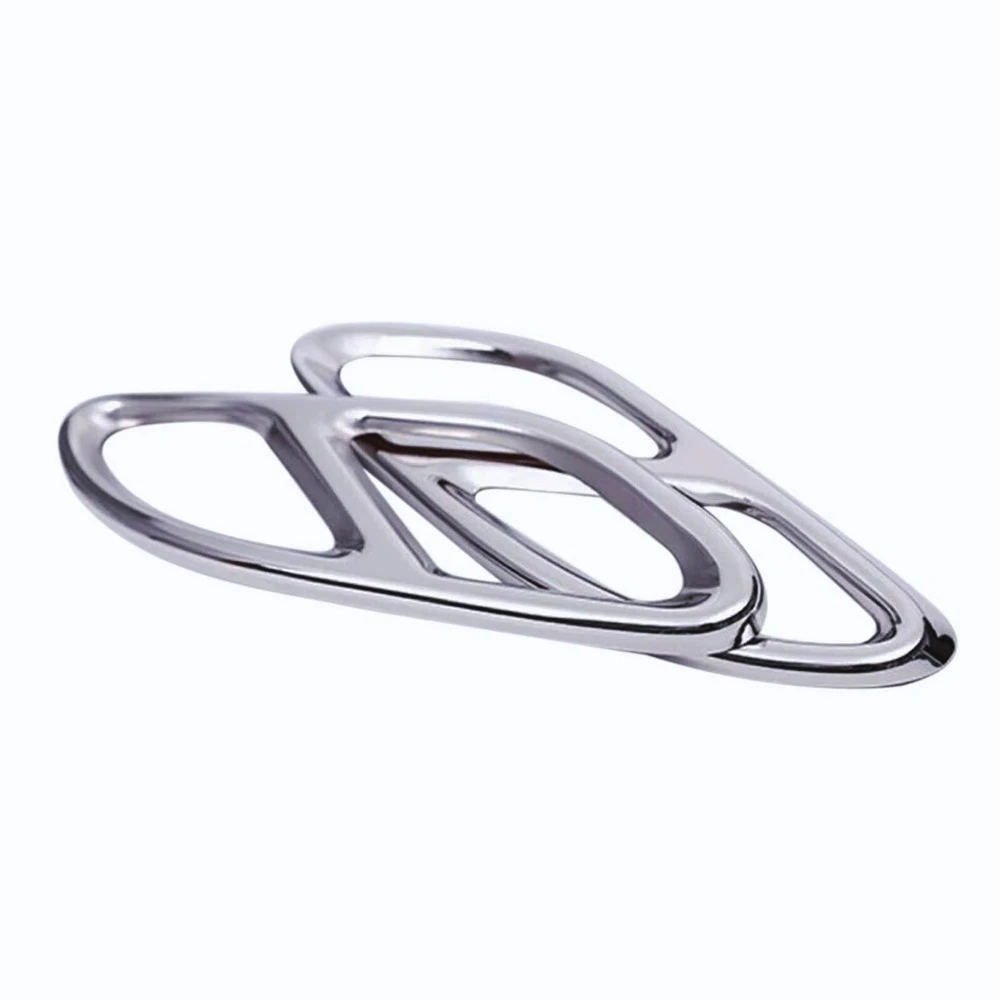 ZF-F Cubierta  puntas  tubo  escape para W213 W205 Coupe W246 W216 GLC GLE GLS CLA (15-19) Plata