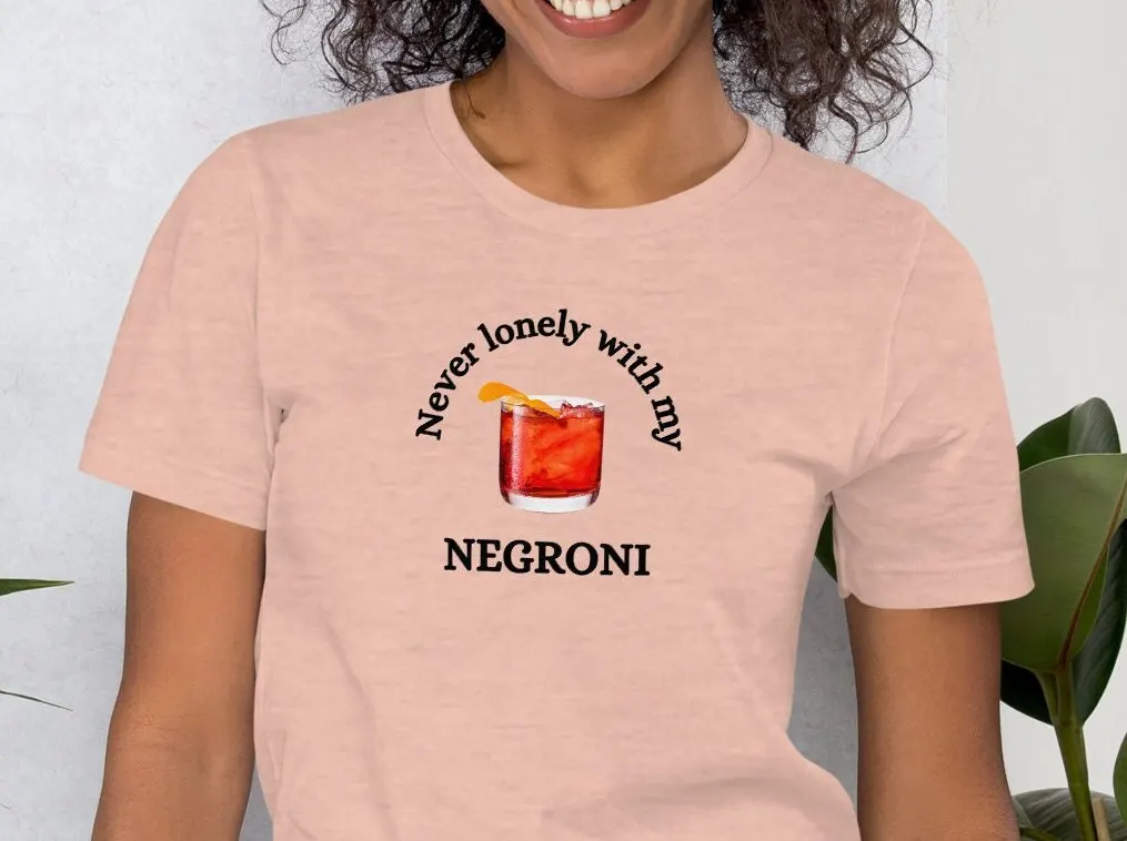 Negroni T Shirt Funny Cocktail Casual Summer Drink Unique For Enthusiasts