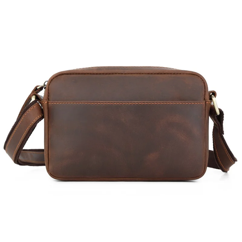 Vintage Koeienhuid Heren Schoudertas Echt Lederen Eenvoudige Crossbody Tas Casual Messenger Bag Business Man Handtas