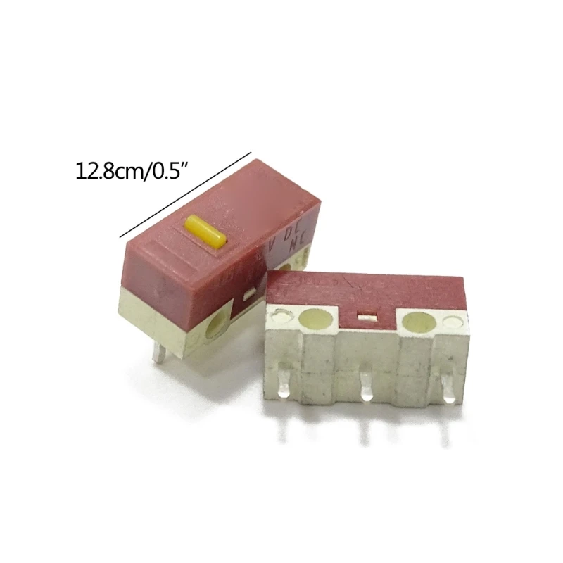 F3KE 2/10 Chiếc HUANO Ban Đầu Chuột Micro Switch 3 Chân 30M Lần Bấm Chuột Micro Nút Tắt Tiếng Microswitch bộ Chấm Bi Màu Vàng