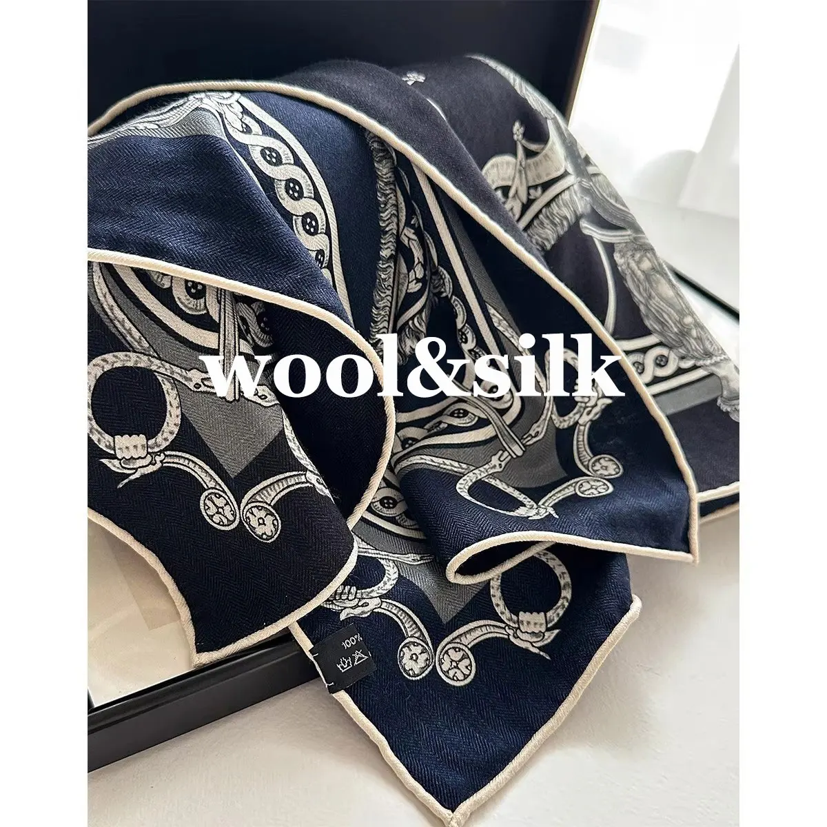 

82% wool 18% Real Silk Scarf Women Shawls Wraps Foulard 2025 high quality Scarves Pashmina Female Hijab Bandana bufanda Poncho