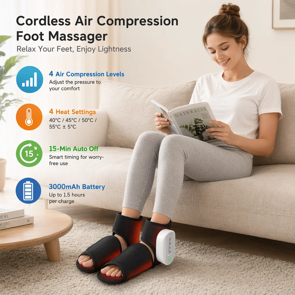 Rechargeable Air Compression Foot Ankle Massager