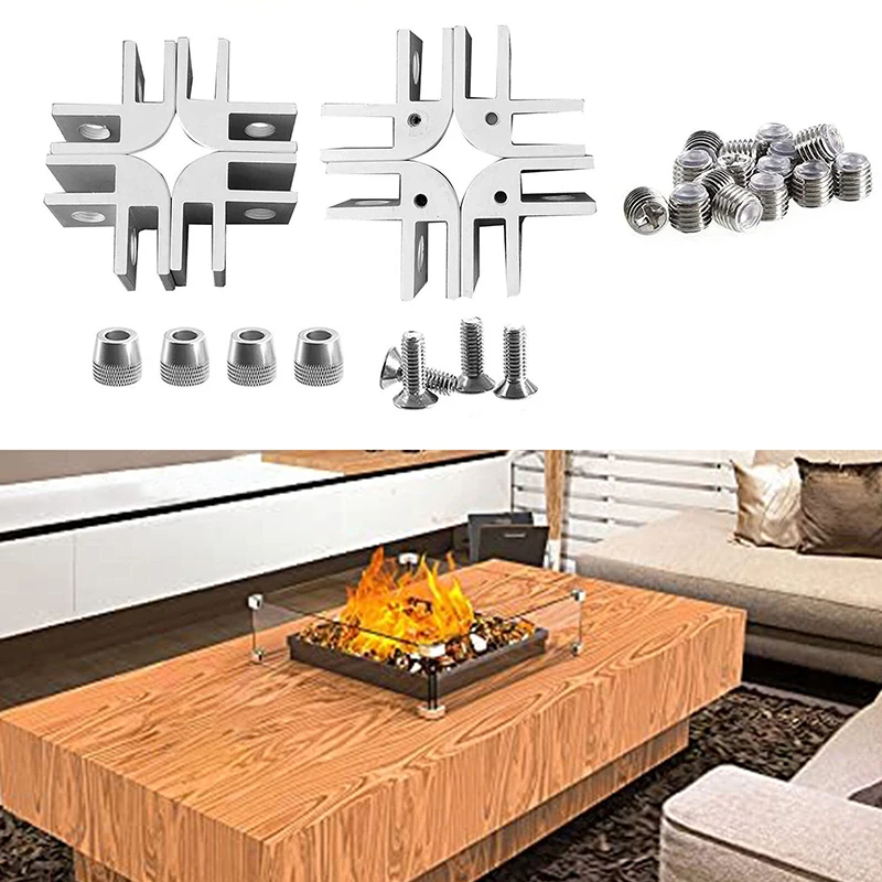 

1 комплект, комплекты стеклянных пламенных ветрозащитных ограждений из алюминиевого сплава, стеклянные зажимы для защиты от ветра, зажимы для защиты пламени, сборные разъемы