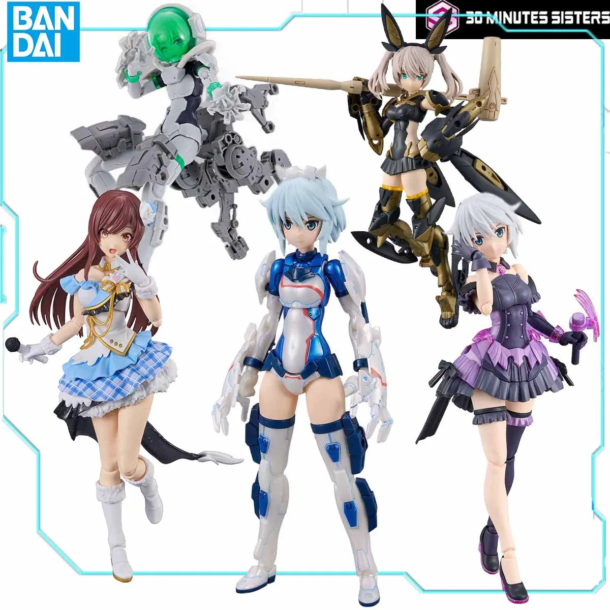 

Оригинальная футболка BANDAI 30 MINUTES SISTERS STIPLA-STEROY, DIEAETH AMANA OSAKI RISHETTA, сборная модель из ПВХ, коллекционные подарки, игрушки