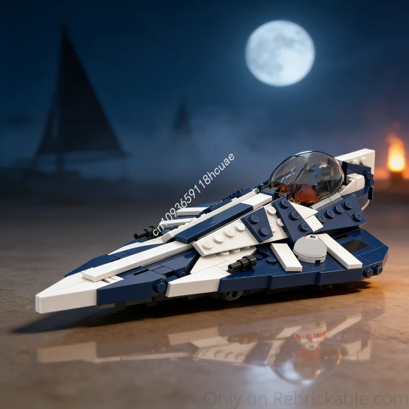 275 Uds. MOC Plo Koon S Delta 7 Starfighter Star Battle modelo arquitectura de bloques de construcción regalos de navidad juguete ladrillo cumpleaños