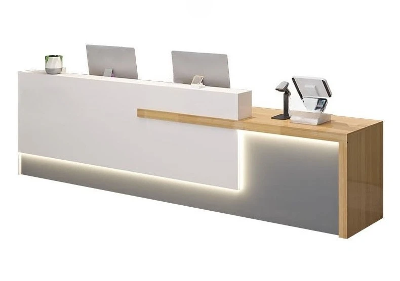 

Reception desk, bar, cash register, store, small clothing store, beauty salon, modern simplicity, light luxury