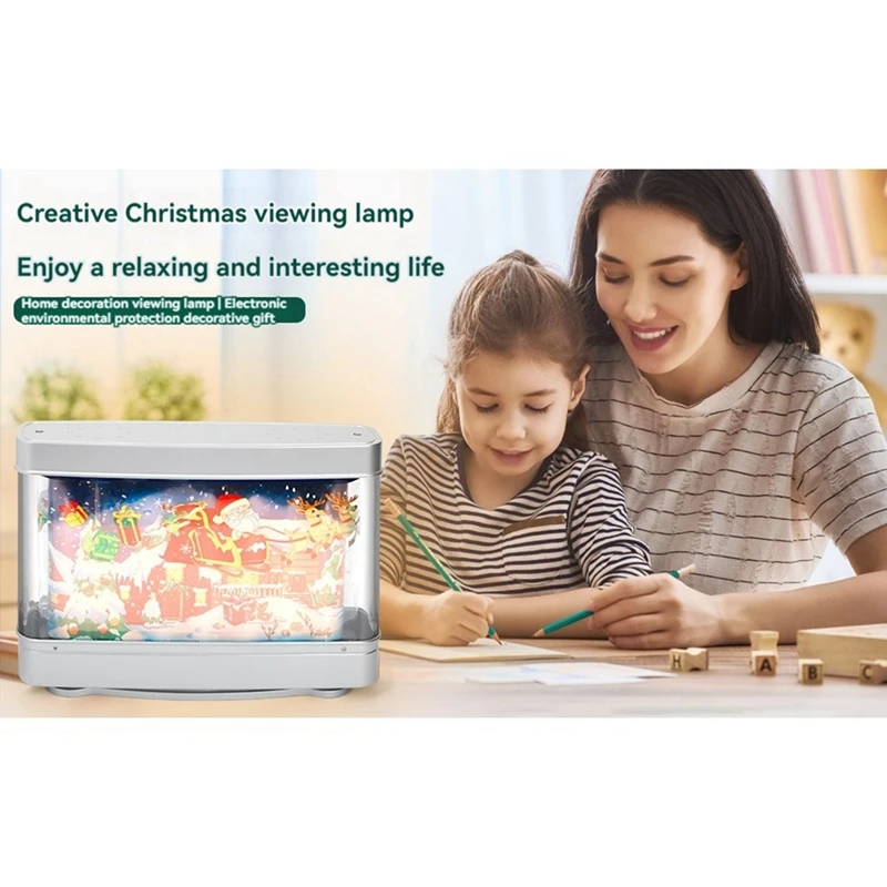 TKOH-USB Fish Tank Light Aquarium Decor Night Light Virtual Dynamic LED Table Lamp Cute Room Decor Gift