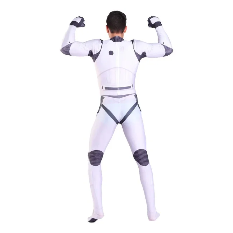 White Trooper Cosplay Fantasy Jumpsuit Movie Space Battle Army Costume Disguise Adult Men Roleplay Fantasia Outfits Male eo]5