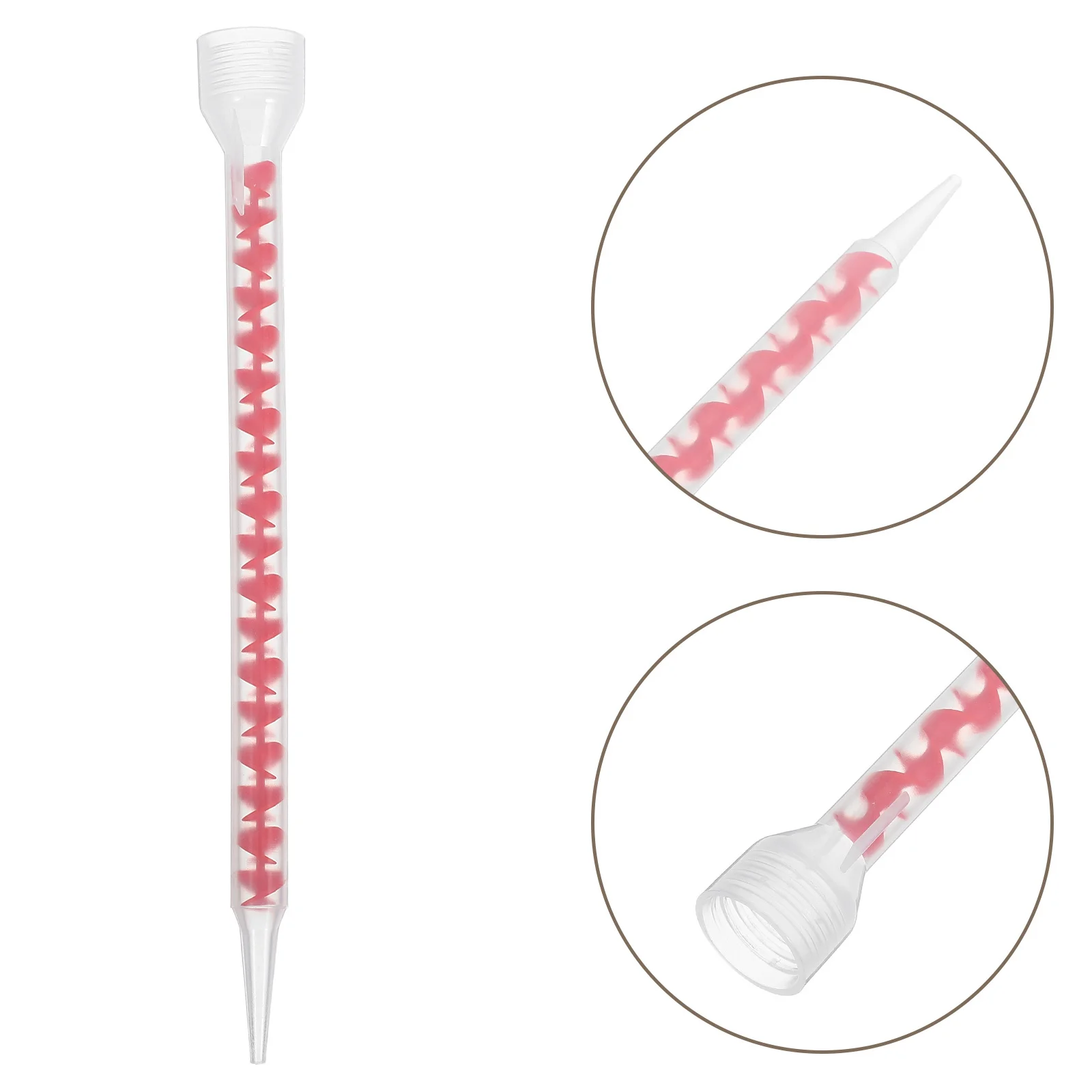 

12Pcs Spiral Static Mixer Nozzles Durable Long Spiral Applicator Tool for Tile Gap Filling Epoxy Resin Glue Mixing Tube DIY