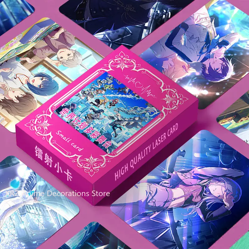 

50PCS Do Not Repeat Anime Project Sekai Lomo Laser Card Photocard Collection Ornament Postcard Cosplay Kids Halloween Gifts