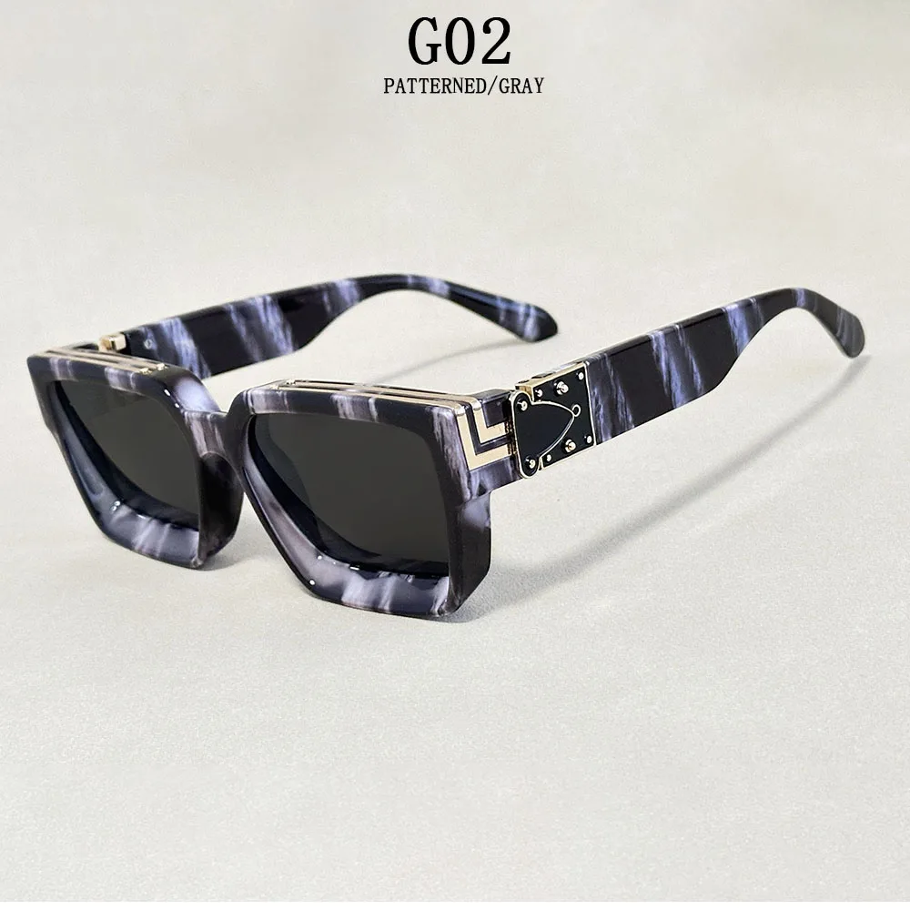 Senior Quadratische Sonnenbrille Herren Vintage Millionaire Sonnenbrille Damen Silber Retro Modebrille Dropshipping Gafas De Sol Hombre – Detail 6