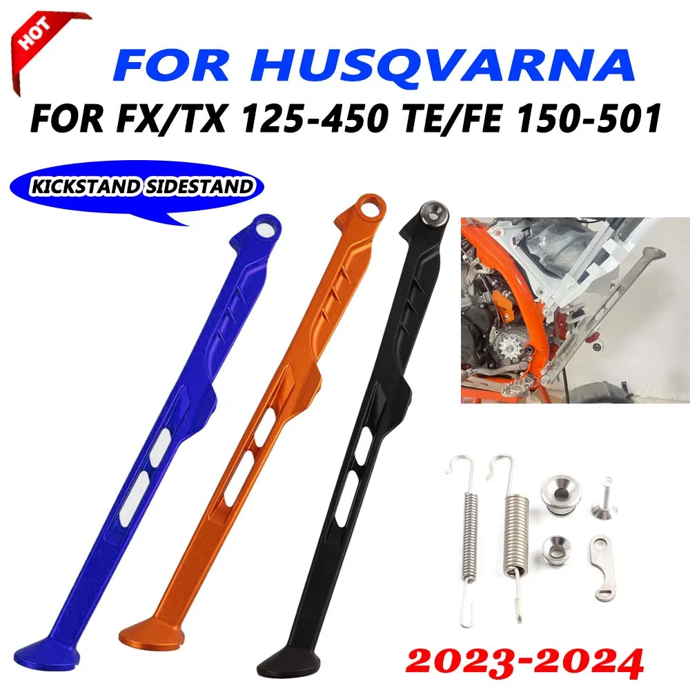 

For Husqvarna FX TX TE FE 125 250 300 350 450 501 2023 2024 TE150 TE250 TX300 Motorcycle Parking Side Stand With Spring Kit