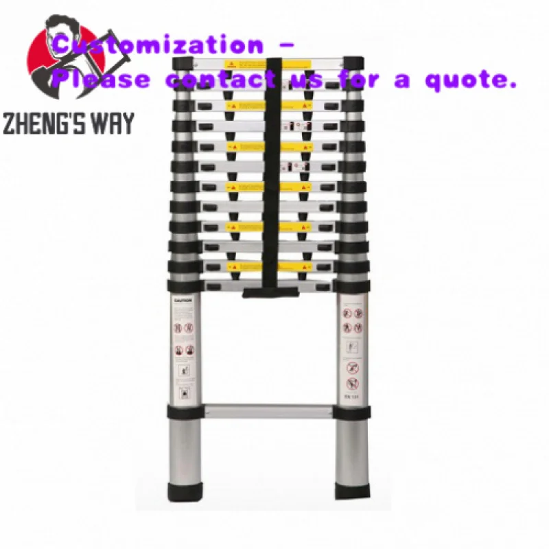 custom.Morden Industrial Aluminum Multi-purpose Telescopic Ladder Foldable Combination Structure with Straight Ladder Wareho
