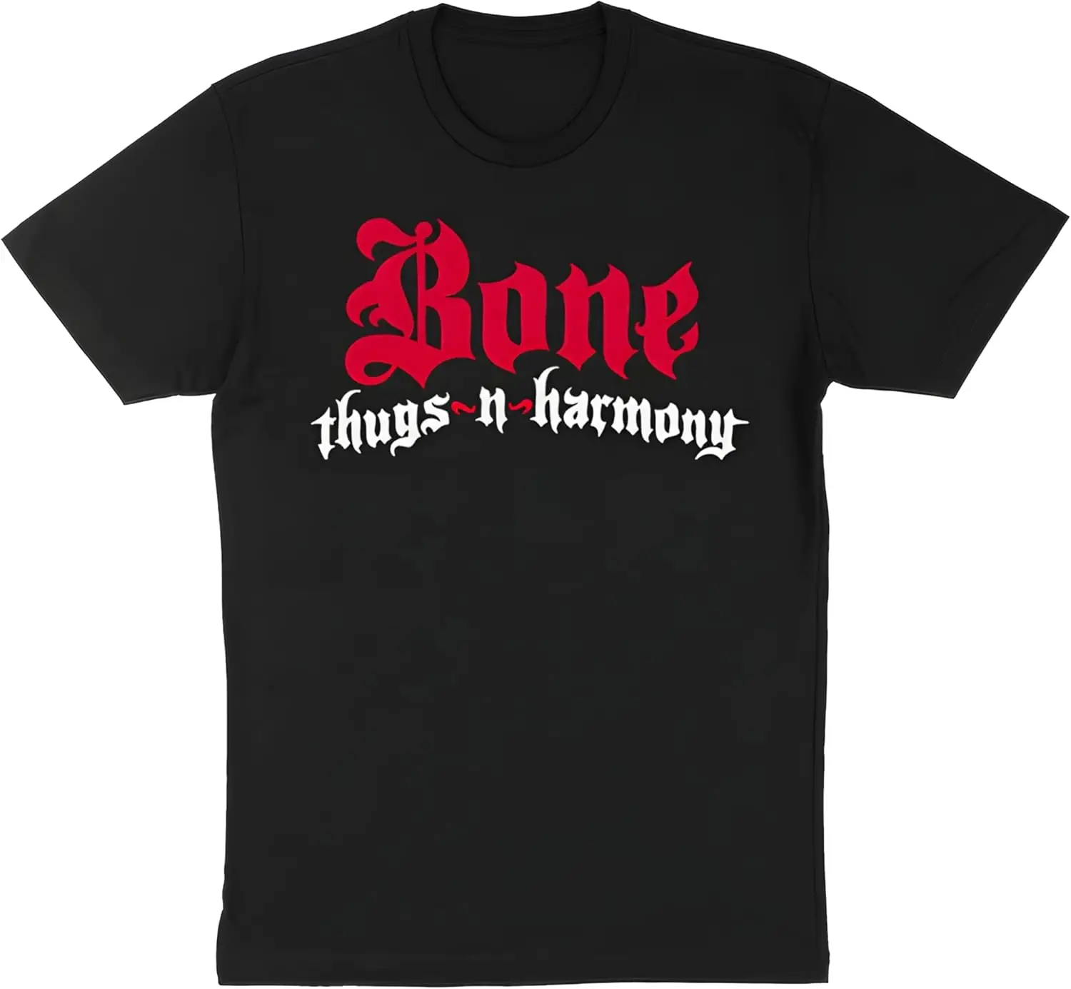 Bone Thugs-N-Harmony Men's Solid Logo Slim-Fit T-Shirt Black ; Officially Licensed