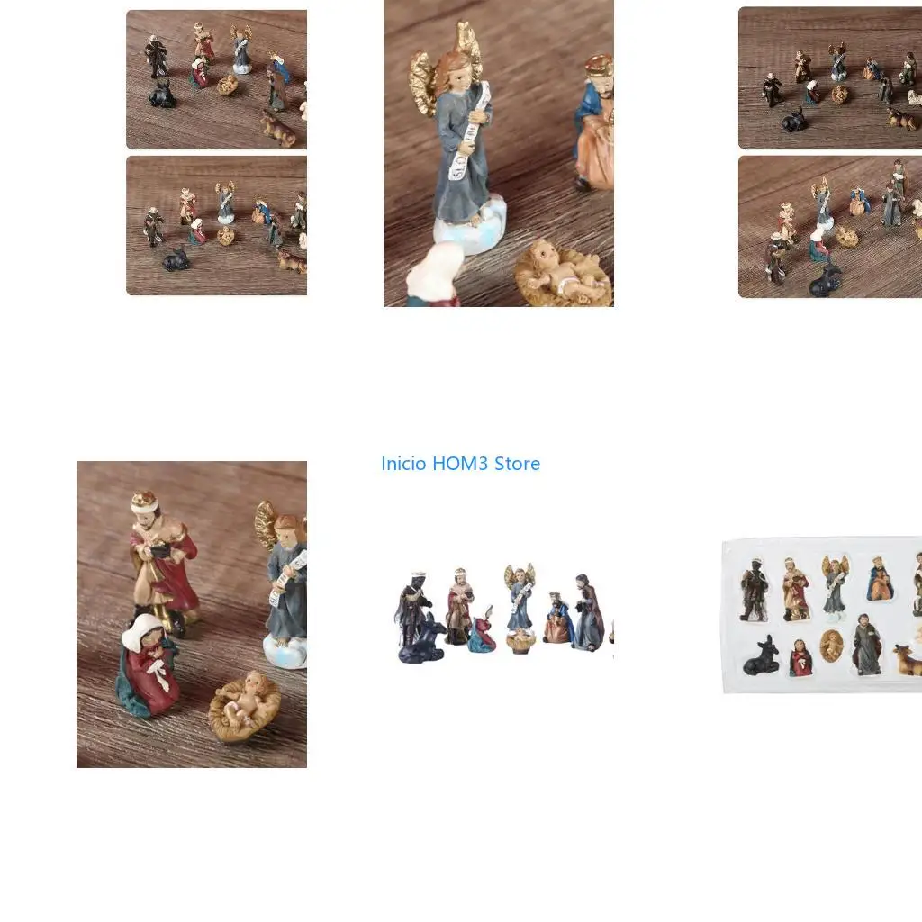 A5YD Christ Nativity Statue Scene Set Baby Jesus Manger Figurines Religious Ornaments