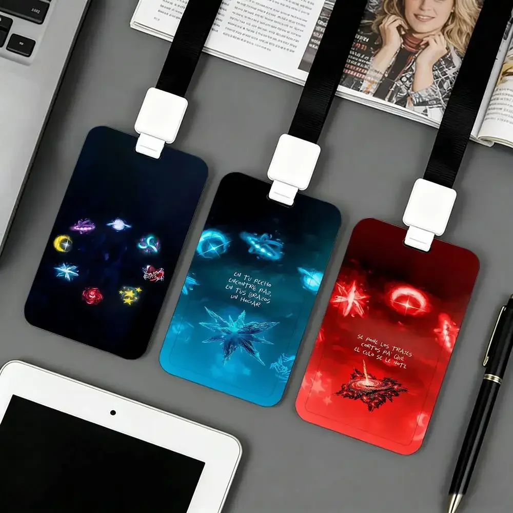 Singer-Saikos-SAKURAs Lanyard Style ID Holder Access Card Sleeve Keychain Work Badge Clip Neck Lanyard For Office
