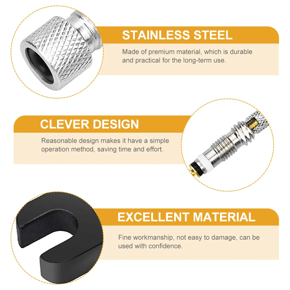 1Set Valves Core Durable Mountain Bike Replacement Tubeless Tire Valves Accessory Bike Tire Repair Tool