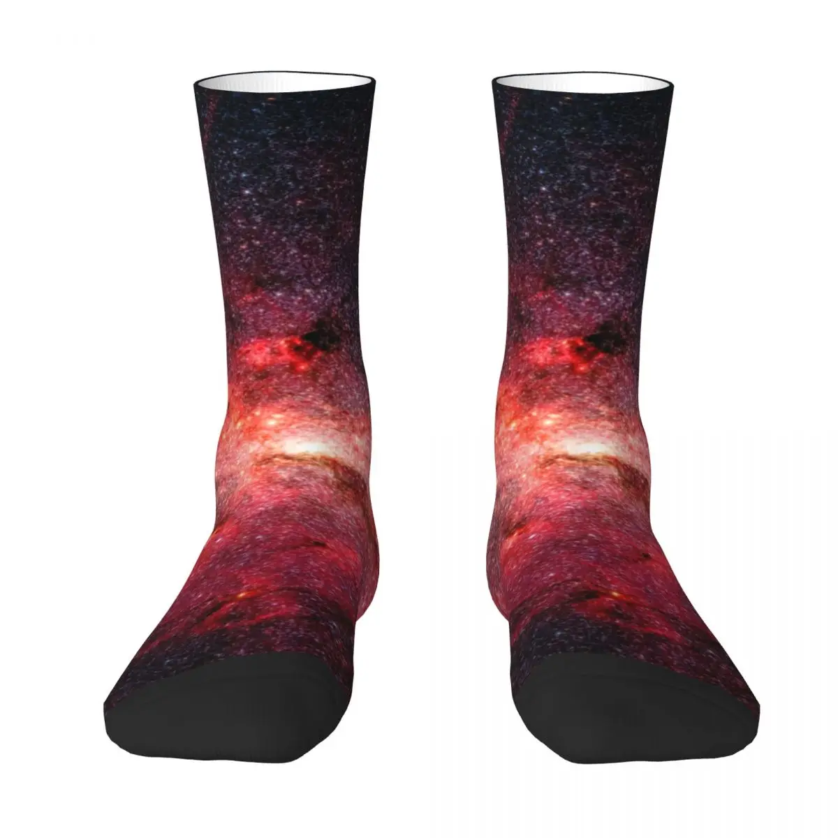 Colorful Galaxy Sky Socks Spring Milky Way Print Stockings Kawaii Women Men Comfortable Socks Pattern Running Non Slip Socks