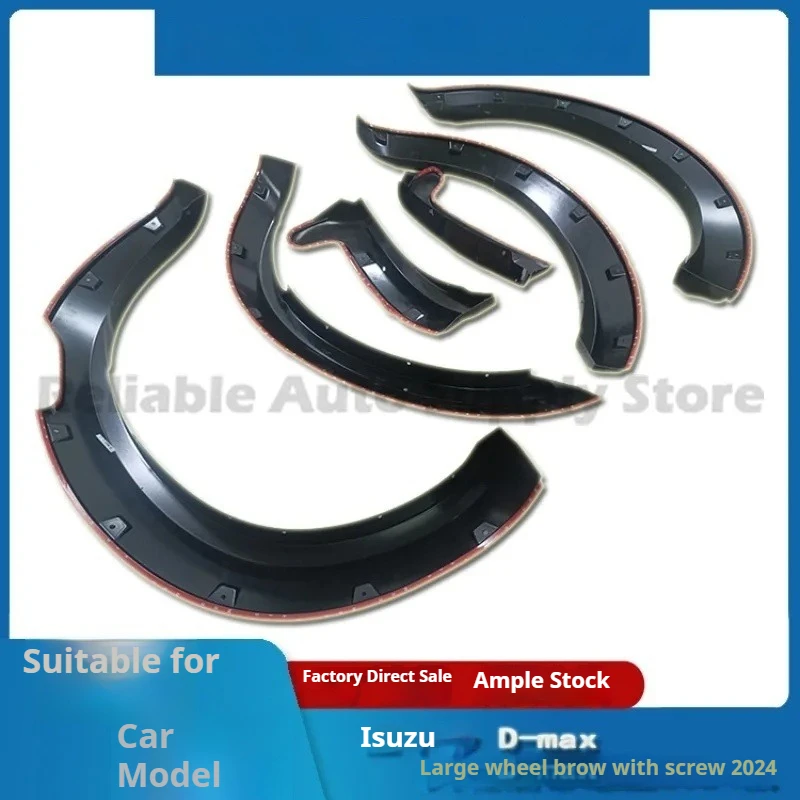 For Isuzu D MAX 2024 Wide Fender Flares with Decorative Screws ABS Protection Accessories Truck Modification Parts
