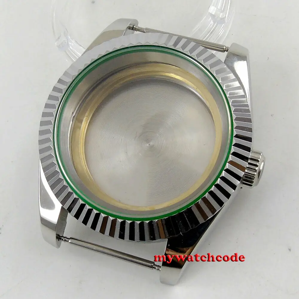 

40mm Flat Sapphire Glass Automatic Watch Case Fit ETA 2824 2836 8215 NH35 NH36 Movement