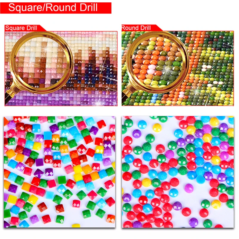 Diy Diamond Painting Seaside Landscape 5D Artificial Diamond Mosaic Embroidery Sunset Seaside Sticker Set Creative Gift