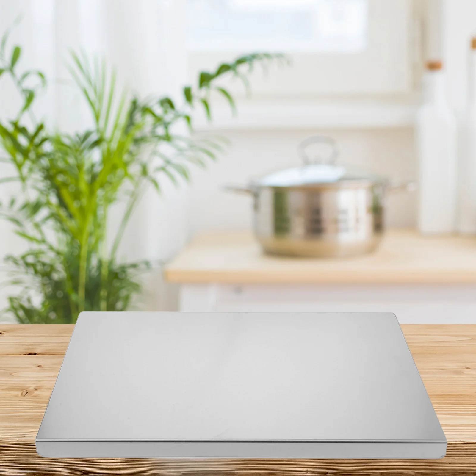 

Разделочная доска из пищевой нержавеющей стали, водонепроницаемая двухсторонняя кухонная разделочная доска для использования мяса, овощей, сыра