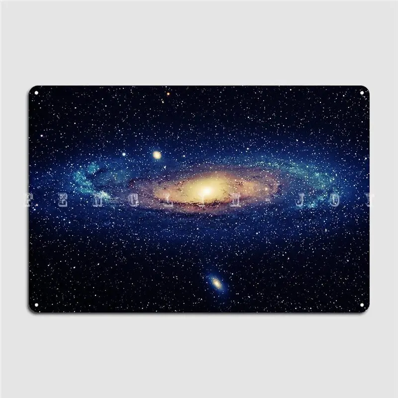 The Andromeda Galaxys Metal Plaque Poster Cinema Living Room Club Bar Decoration Mural Painting Tin Sign Poster