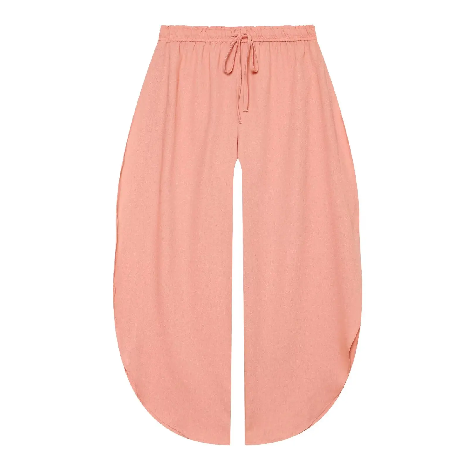 TFMLN 2026 Damen-Split-Lange Hose Sommer Neu Elastischer Bund Schnürung Dekorative Loose-Fit-Hose Lässige Mode Vielseitig – Detail 4