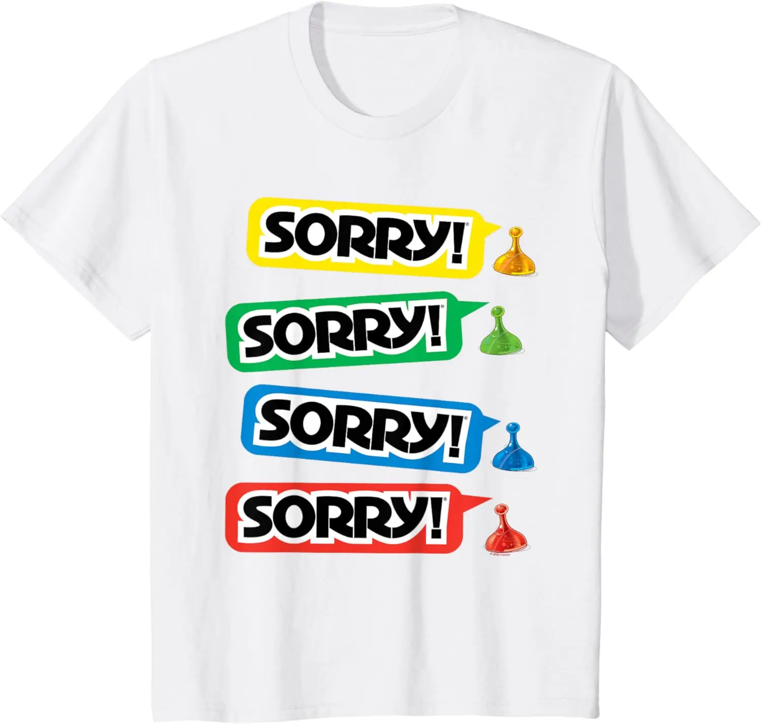 Sorry Sorry! Sorry! Sorry! T-Shirt Board Game Shirts  Men Clothing Tops Graphic T Shirts Unisex  Camisas Streetwear Ropa Hombre