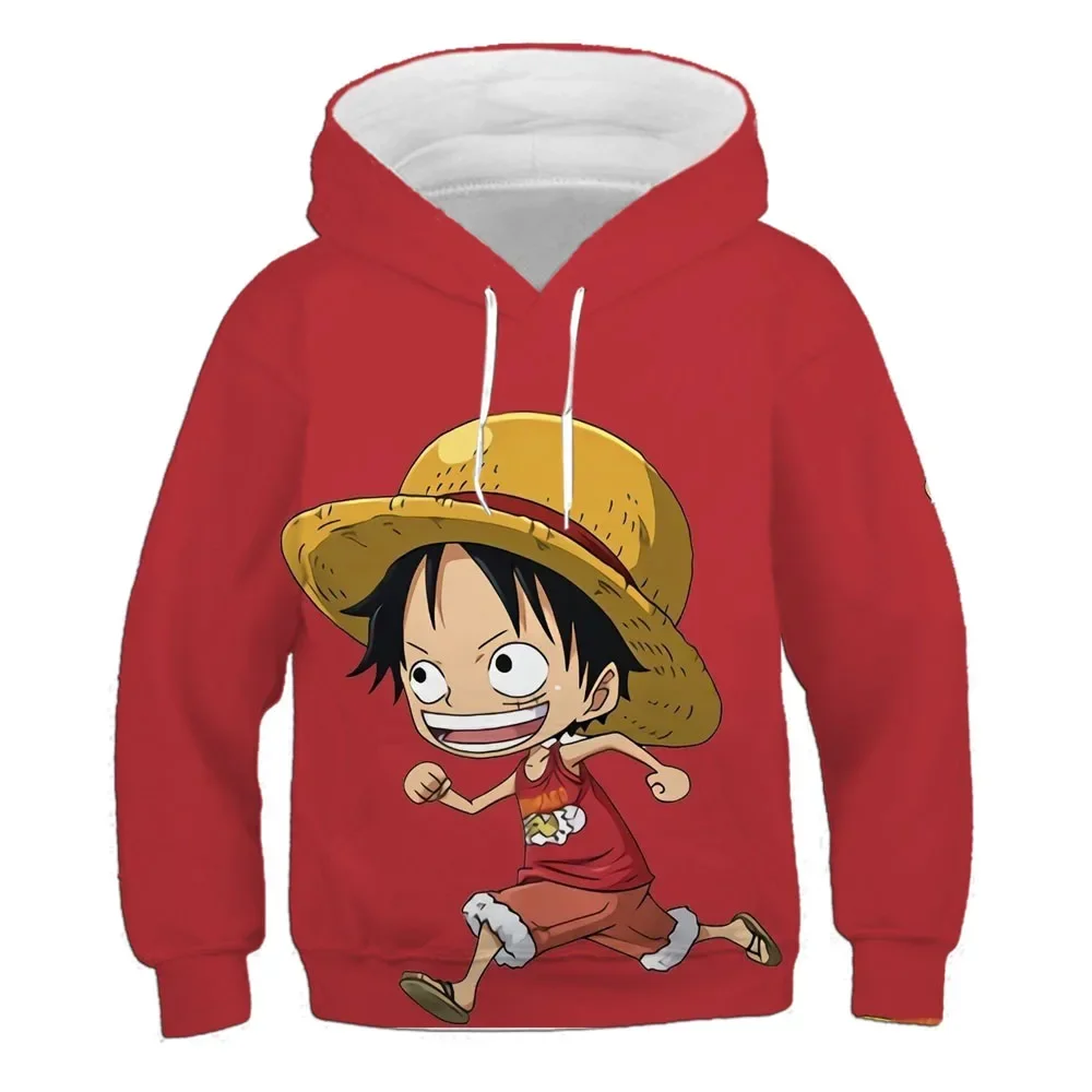 

Fashion Anime One Pieces Hoodie Kids Sweatshirt Boys Clothes Girls Sudadera Hombre Harajuku Streetwear Children's Pullover