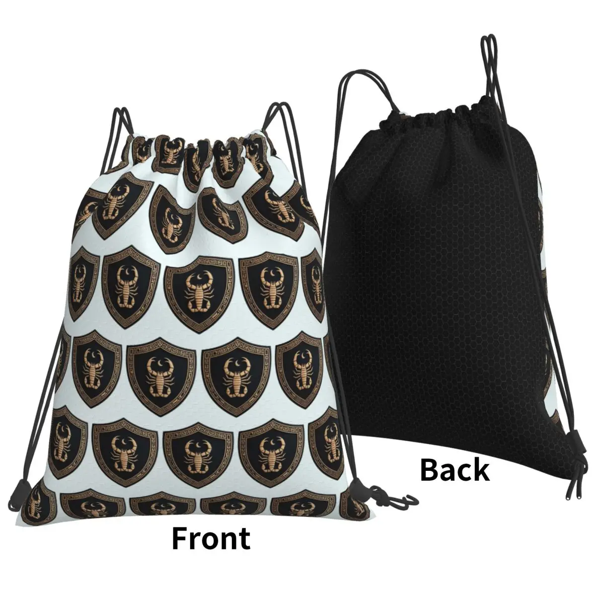 Scorpion Symbol Backpacks Multi-function Drawstring Bags Storage Bag Book Bags for Man Woman Students