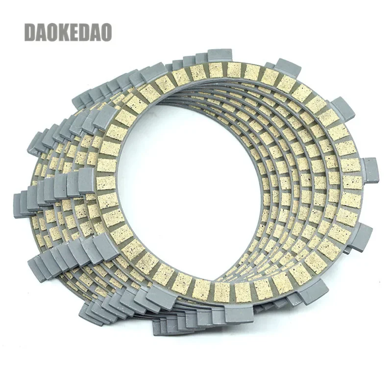 For Kawasaki KL250 Super Sherpa KL 250 1997 2000-2009 Dirt Bike Fiber Clutch Friction Disc Plate Kit 7 Pieces Motorcycle Parts