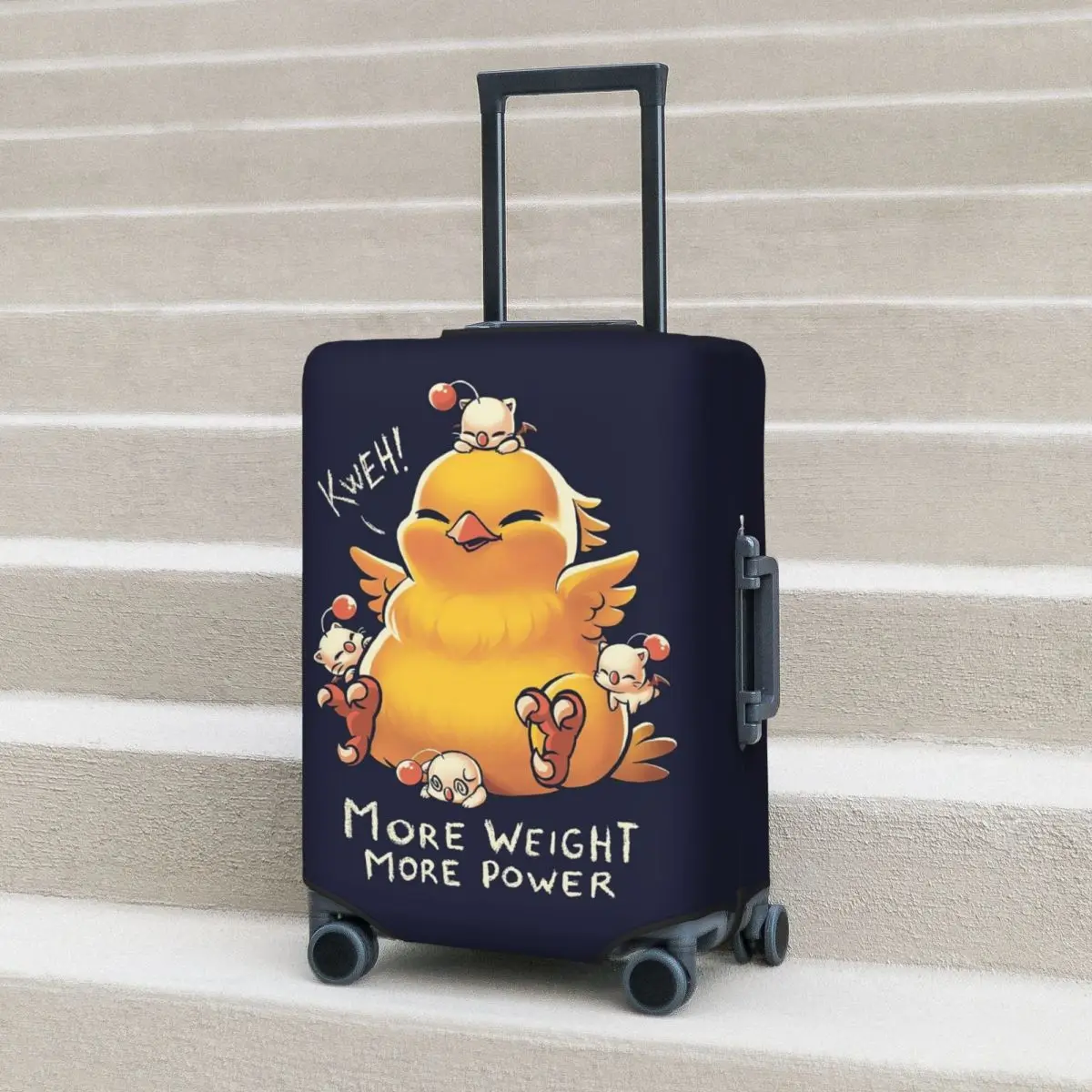 

Забавный толстый чокобо - большой мощный чехол для чемодана, защитные эластичные защитные чехлы для дорожного багажа на 18-32 дюймов