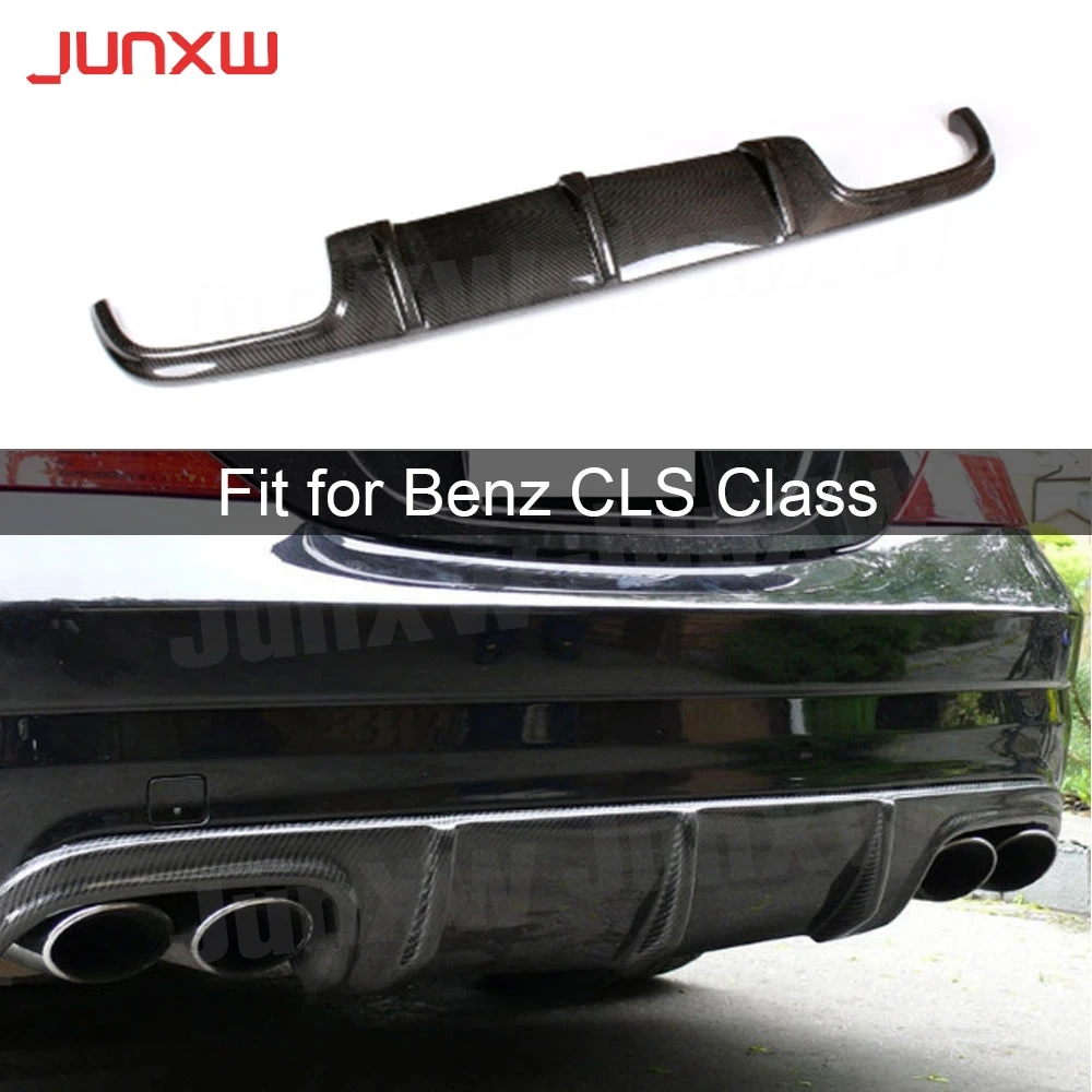 Carbon Fiber Rear Bumper Lip Diffuser Spoiler for Mercedes-Benz CLS Class W219 CLS63 AMG Sedan 4-Door 2004 - 2010 Car Styling