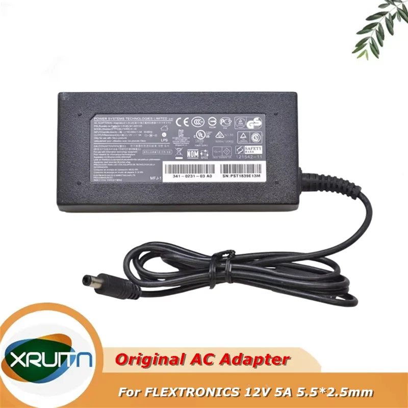 

Original AC Adapter Charger For CISCO 12V 5A 60W 5.5x2.5mm FLEXTRONICS FA060LS1-00 341-0231-03 Power Supply Genuine
