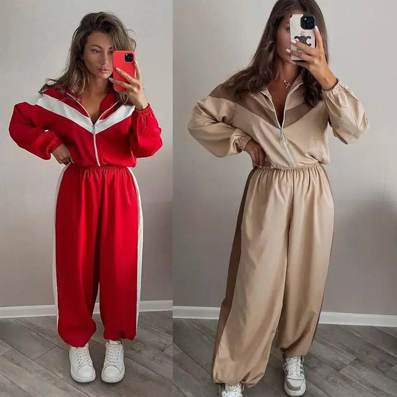 

Повседневные длинные спортивные открытые брюки-кардиганы Sve Color Blo, комплект уличных женских осенних длинных брюк Faion Ensemble