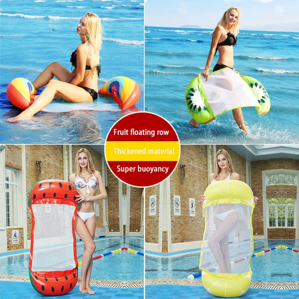 2024 New Water Hammock Recliner Inflatable Floating Swimming Mattress Sea Swimming Ring Pool Party Toy Lounge Bed For Swimming