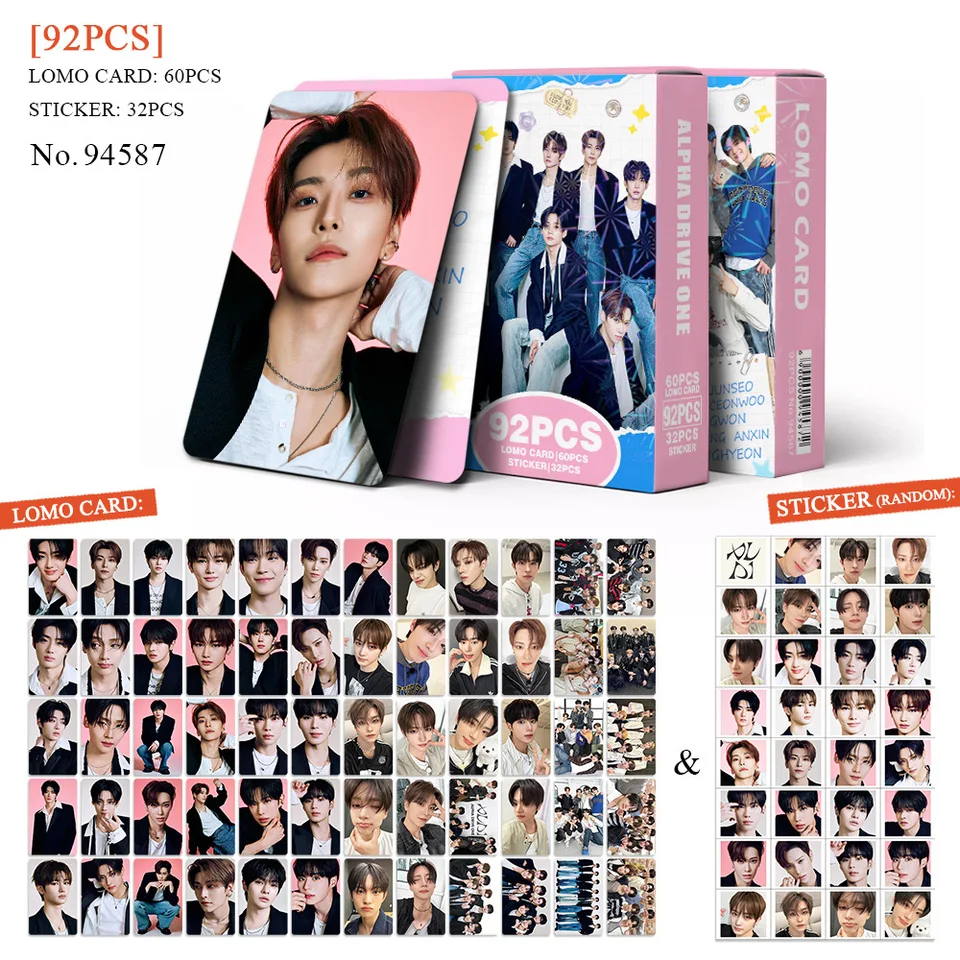 92Pcs/Set ALD1 Korean Style Lomo Cards Stickers Alpha Drive One