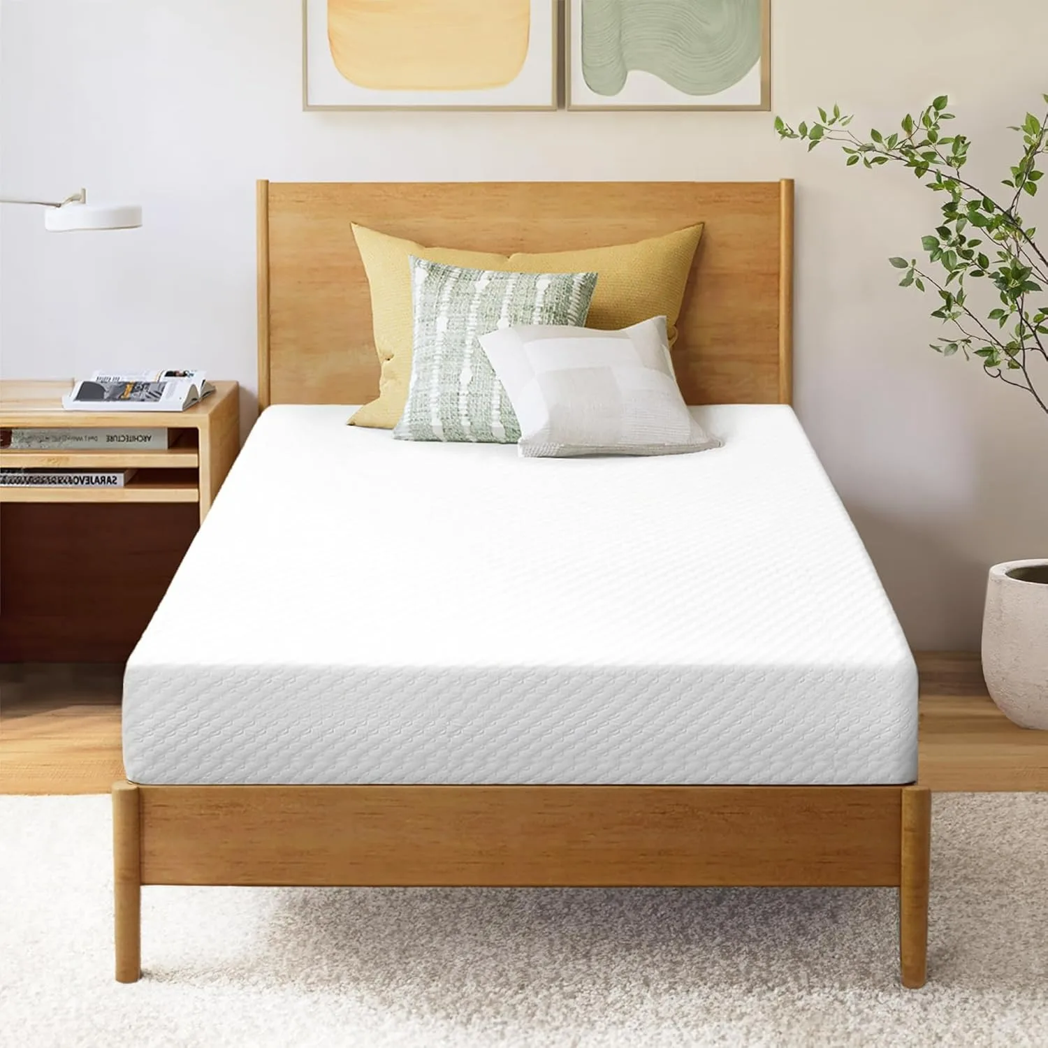 

Medium Firm Pressure Relief CertiPUR-US Certified Foam, Mattress in a Box Comfortable and Supportive No Fiberglass (Twin, 5 in)
