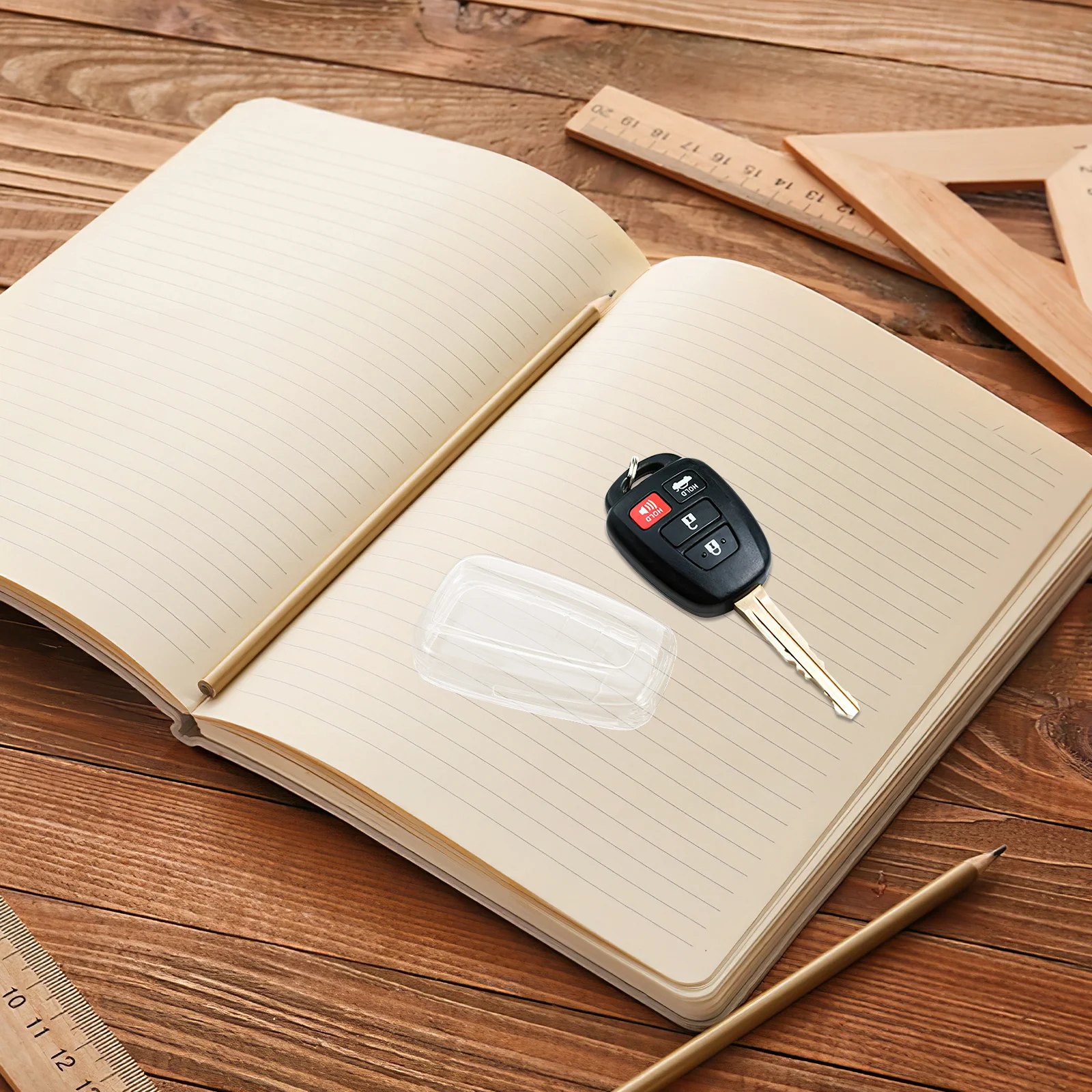 Transparent Cover For Car Key Durable Protective Fit Stylish Design Key Fob Protector Auto Interior Accessory