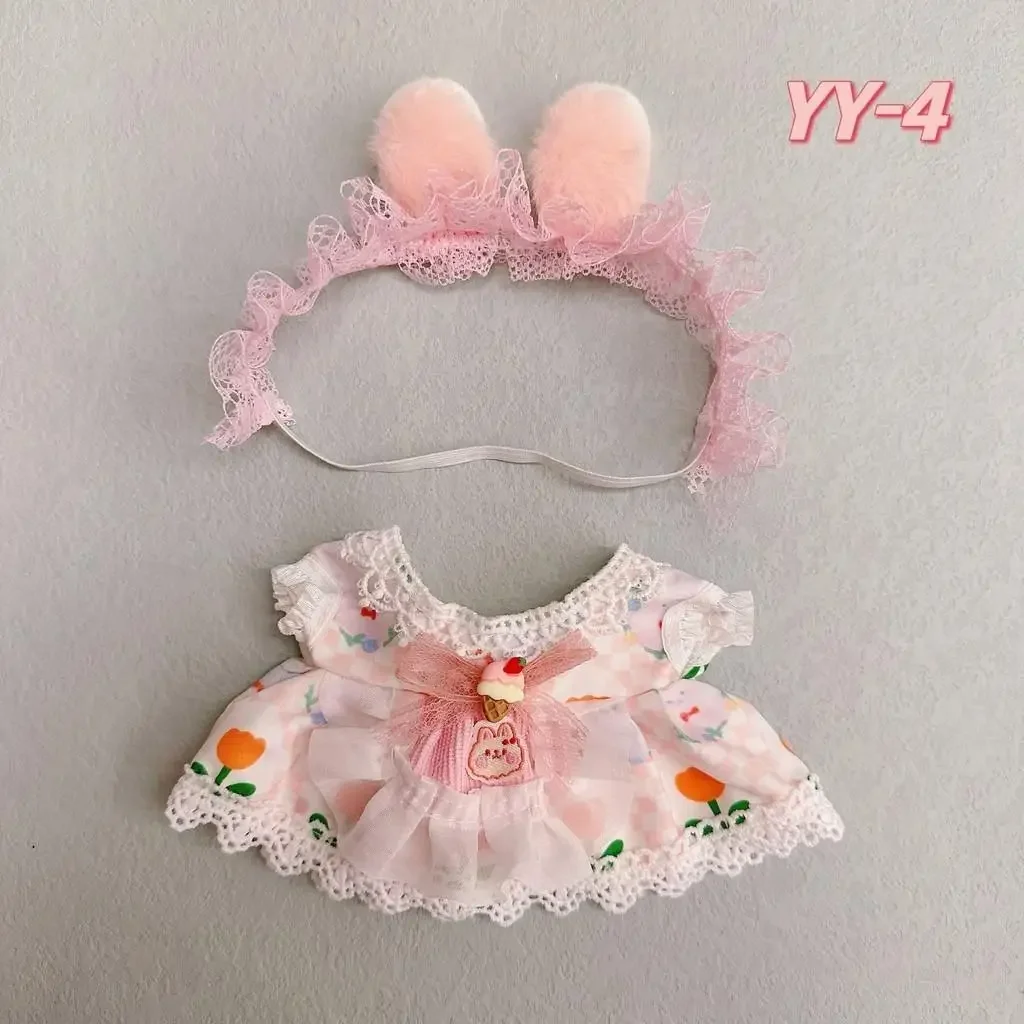 Vêtements de poupée en coton de style collège, costume de poupée en peluche, jupe de bébé mignonne, changement, 20cm, pas de poupée