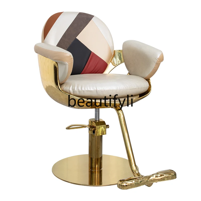 

Internet celebrity barber shop chair hair salon special light luxury hair cutting chair perm and lift rotating beauty salon