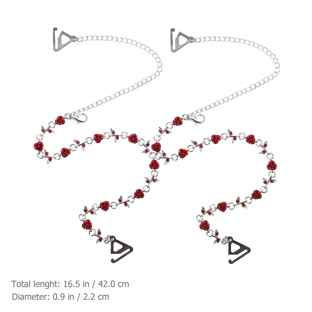 1 ペアのラインストーン女性用ブラジャーストラップ滑り止め調節可能なブラジャーストラップ交換用装飾ショルダーローズフラワーデザインサポート