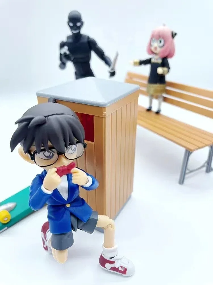 

11cm Bandai SHF anime Detective Conan Solving Chapter Conan Edogawa Joint movable figure handmade desk decor model gift in stock